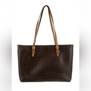CELINE Macadam Brown Vintage Tote Bag